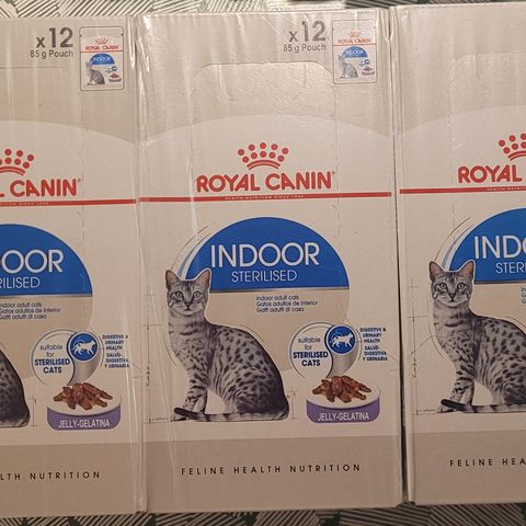 Kattemat selges - Royal Canin Indoor Sterilised (gele)