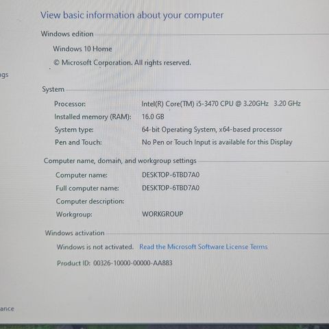 Gaming pc i5-3470 + GTX 1050ti