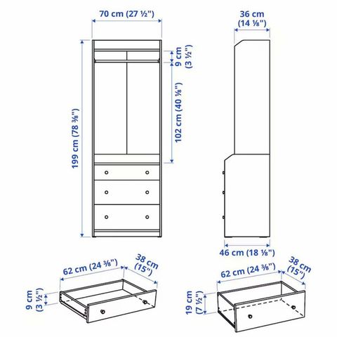 Hauga åpen garderobe