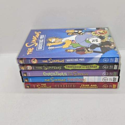 5 stk The Simpsons dvd