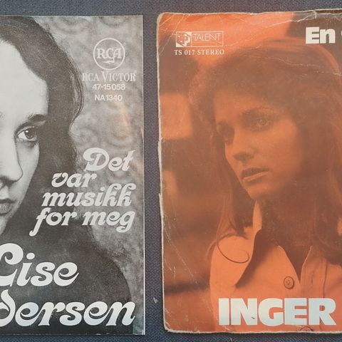 2 Inger Lise Andersen Singler selges for kr 50 pr stk