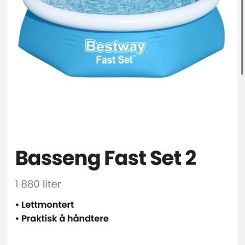 Basseng fra Bestway med trekk