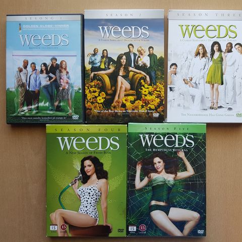 WEEDS SESONG 1-5 DVD GIS BORT