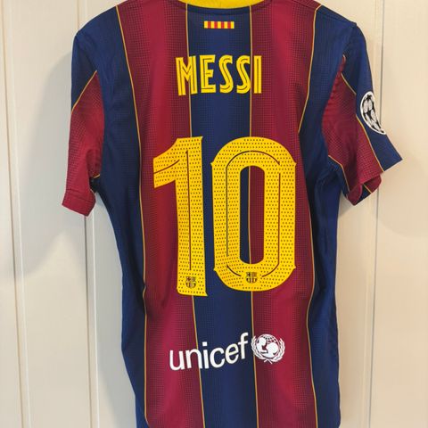 Barcelona 2020/21 Hjemme Lionel Messi Fotballdrakt (M) Spillerversjon