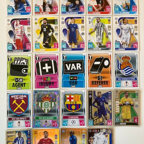 Match Attax 2021/22, fotballkort