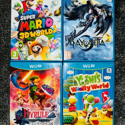 [GRATIS FRAKT] Nintendo Wii U Spill Pakke 4 stk