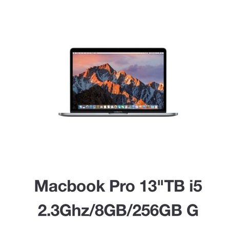 MacBook pro 13" touchbar 2019