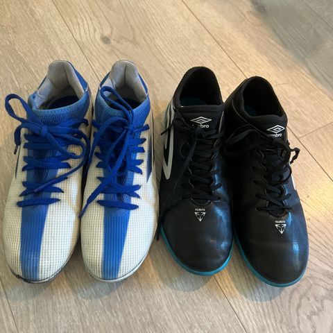 Fotballsko fra Adidas og Umbro str 36,5