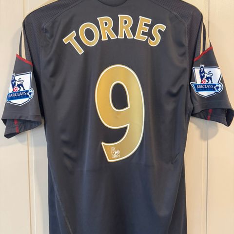 Liverpool 2009/10 Borte Fernando Torres Fotballdrakt (M)