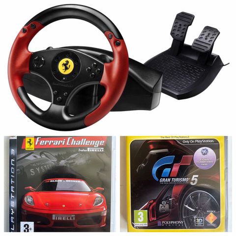 Thrustmaster Ferrari racerratt Red Legend Edition med spill