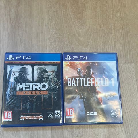 PlayStation 4-spill selges: Battlefield 1 og Metro Redux