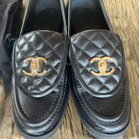 Chanel quilted loafers