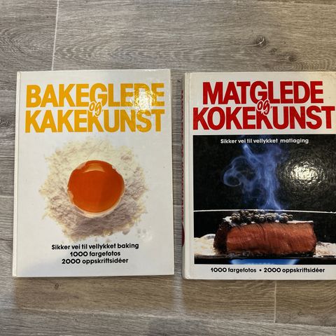 2 flotte bake og kokebøker selges samlet