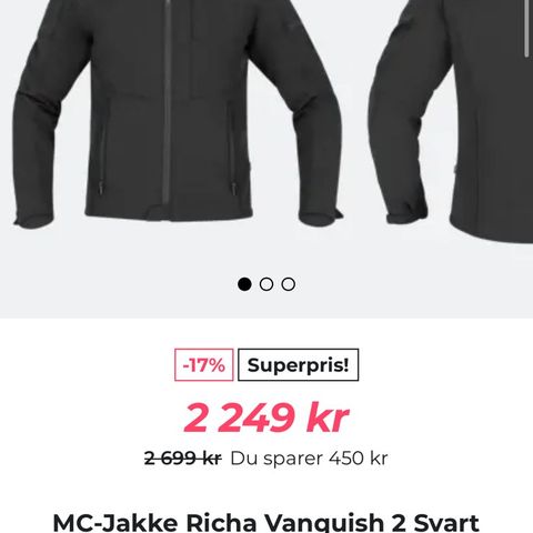 MC-Jakke Richa Vanquish 2 Svart