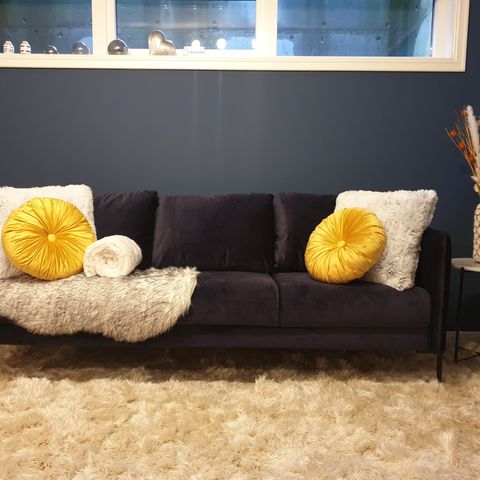 Kingsley 3-seter sofa velur