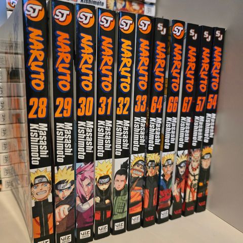 11 stk Naruto 'Shippuden' mangaer på engelsk