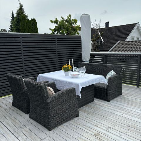 Hagemøbler, hagegruppe, utemøbler, spisegruppe, terrasse møbler