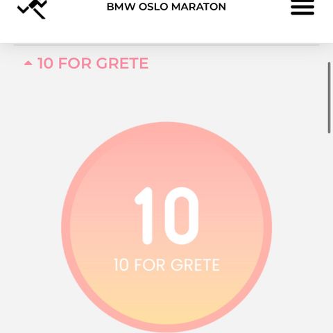 10 for Grete - Oslo Maraton