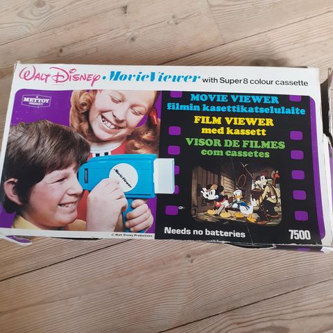 WALT DISNEY MOVIE VIEWER. METTOY LEKE SUPER-8 FILMFREMVISER. 70TALLET