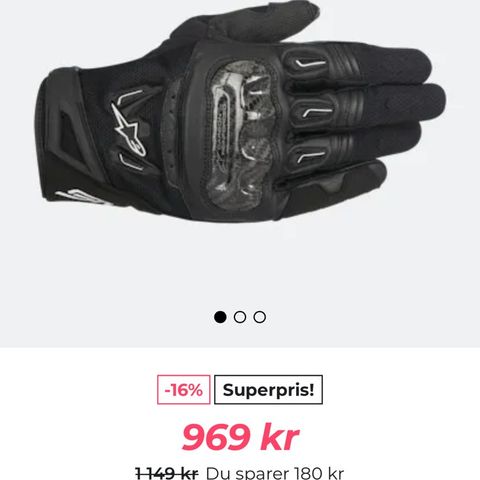 MC-Hansker Alpinestars SMX-2 Air V2 - Karbon Svart