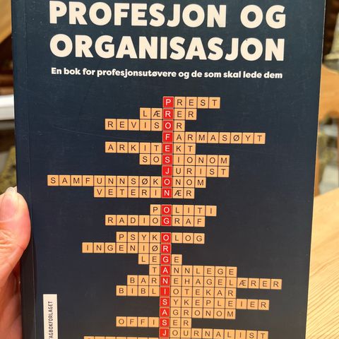 PROFESJON OG ORGANISASJON