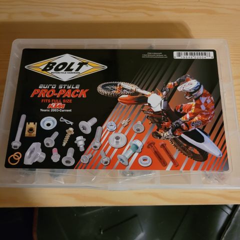 Ubrukt Bolt "Pro Pack" skruesett til KTM