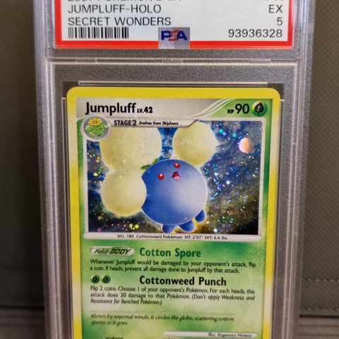 Jumpluff #11 - Pokemon Secret Wonders PSA 5