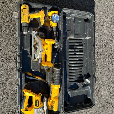 Dewalt 18V verktøysett DW5PAK2H - uten lader og batteri