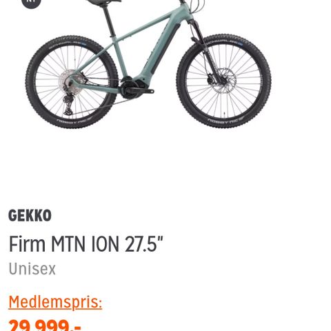 Lite brukt Gekko el sykkel 27.5"   Nypris 43000. 1 år gammel.