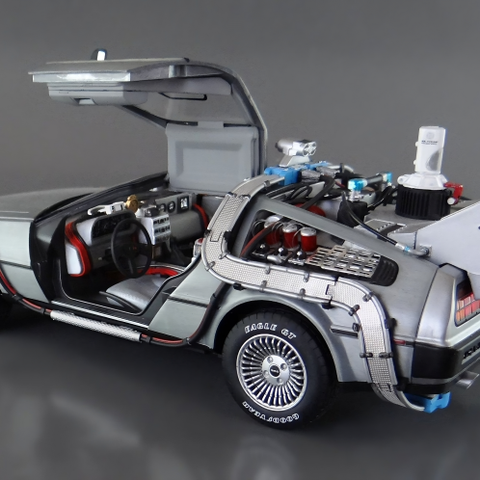 Back to the Future DeLorean Modellbil i skala 1:18