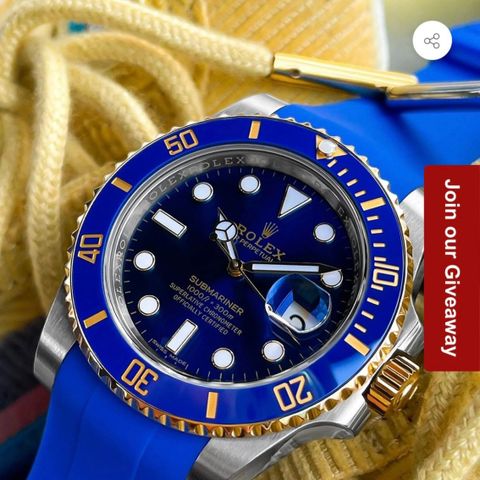 Horus Gulfstream Blue strap til Rolex Submariner