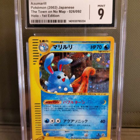 1st edition Azumarill #26 - Pokemon The Town with no Map CGC 9