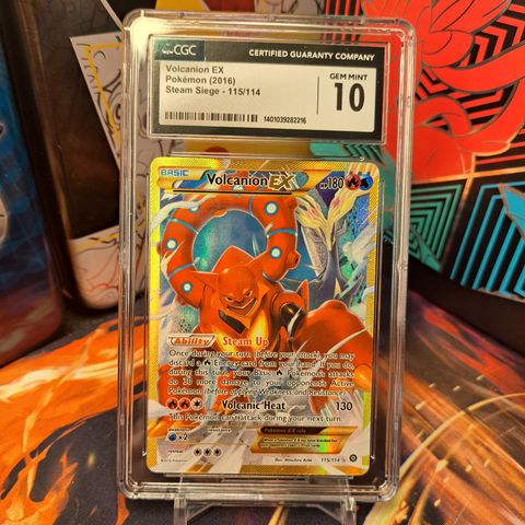 Gradert pokemonkort Volcanion ex 115/114 selges CGC 10👀