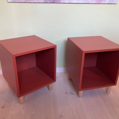 2x IKEA EKET nattbord, rødbrun