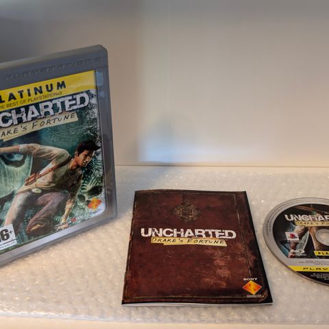 Uncharted: Drake's Fortune (Platinum), PAL, PS3 m/manual