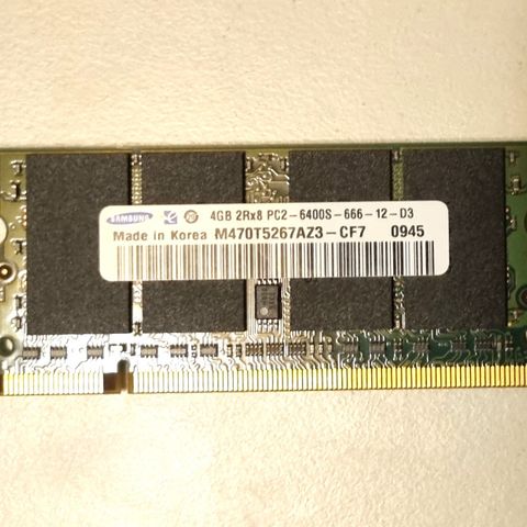 4 GB DDR2 minne til eldre laptop.