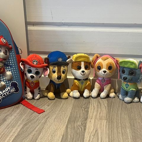 Paw Patrol bamser og sekk