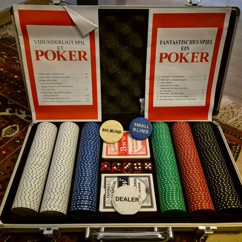 Pokersett i koffert