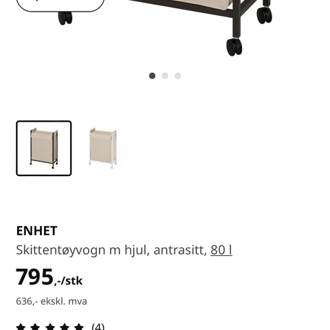 Uåpnet IKEA skittentøyskurv til halv/pris