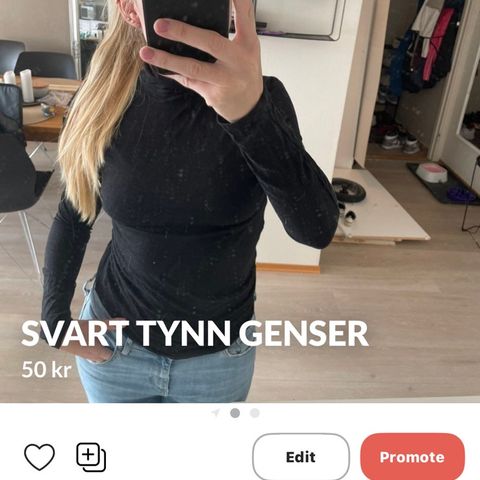 Svart genser