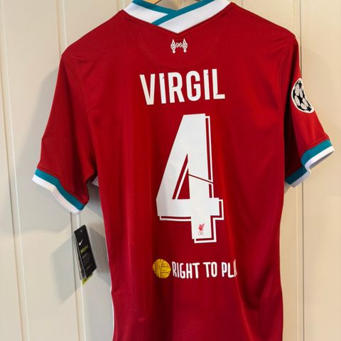 Liverpool 2020/21 Hjemme Virgil van Dijk Fotballdrakt BNWT (M)