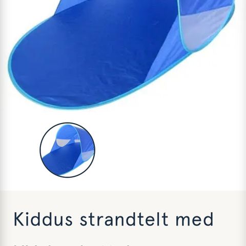 Soltelt Kiddus strand telt med UV