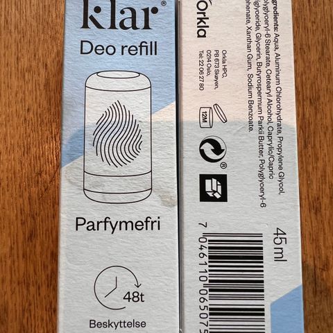 Klar Deo Refill - parfymefri