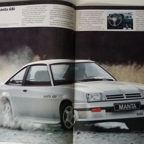 Opel MANTA B -brosjyre (NORSK)