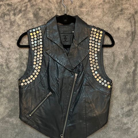 Skinn vest, str. XS-S