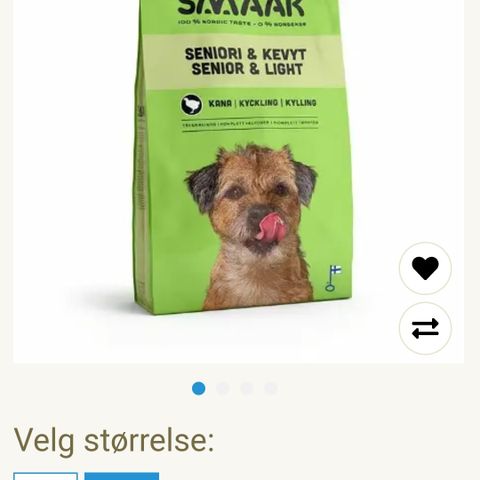 Smaak senior uåpnet tørrfor til hund