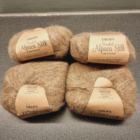 4 nøster Drops Bruched Alpaca Silk