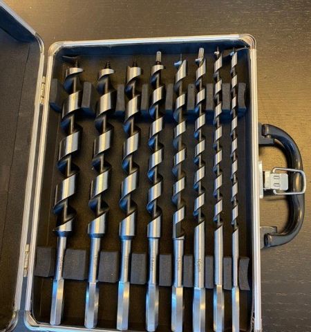 SPIRALBOR 4SET TAMO AUGER BIT SET 8PCS L235, avsluttes 09.08