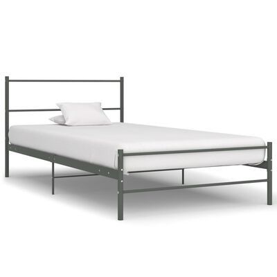 vidaXL Sengeramme grå metall 90x200 cm(SKU286493)