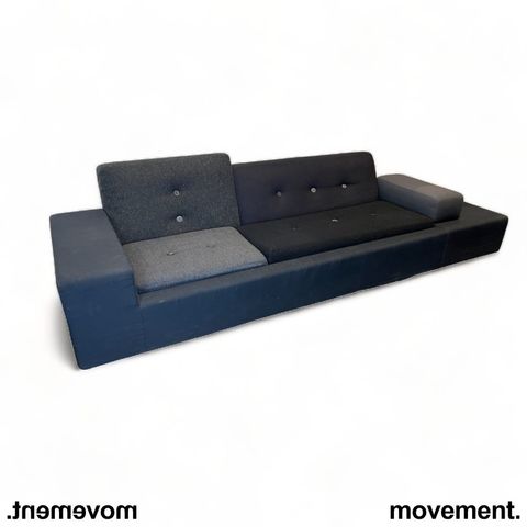 Loungesofa fra Vitra, modell Polder i sort / gråfarger, Design: Hella Jongerius,